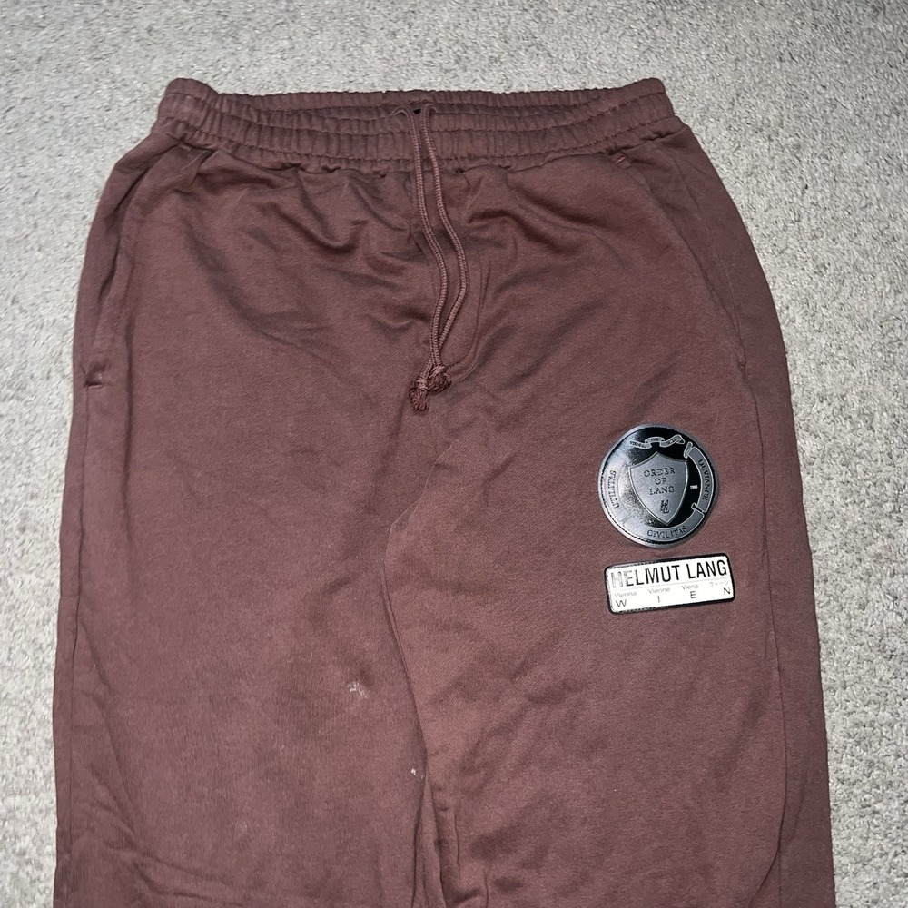 Helmut Lang Brown Societas Cotton Sweat‎ Pants S Made In Portugal